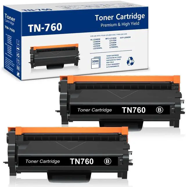 Main image of Tronovia 2Pack TN760 TN730 Toner Cartridge For Brother HL-L2350DW HL-L2370DW DCP-L2550DW