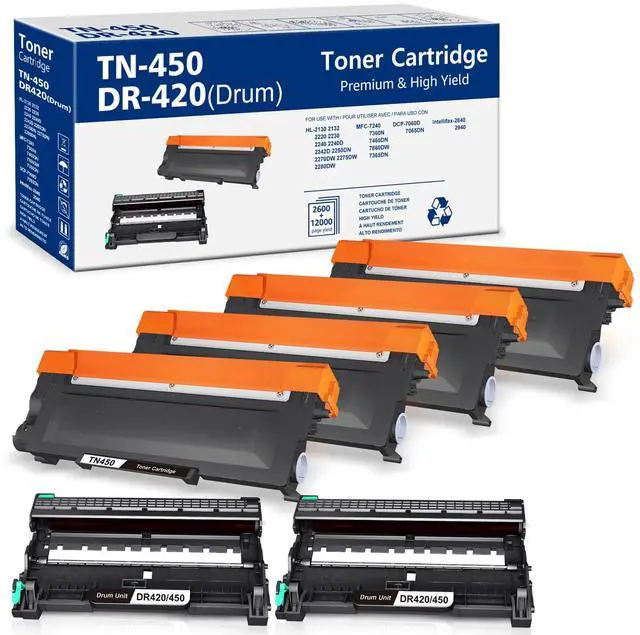 Main image of Tronovia 4x TN450 & 2xDR420 Toner Drum Combo for Brother HL-2270DW 2240 2280DW 7360N