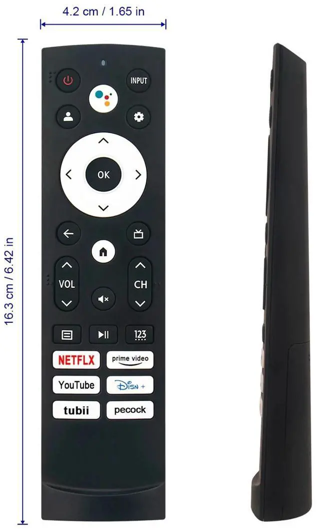 Alt view image 5 of 5 - Tronovia Replace Remote Control for Hisense Android Smart TV 43A6H 65U7G 75U7G 55U8H ERF3M90H
