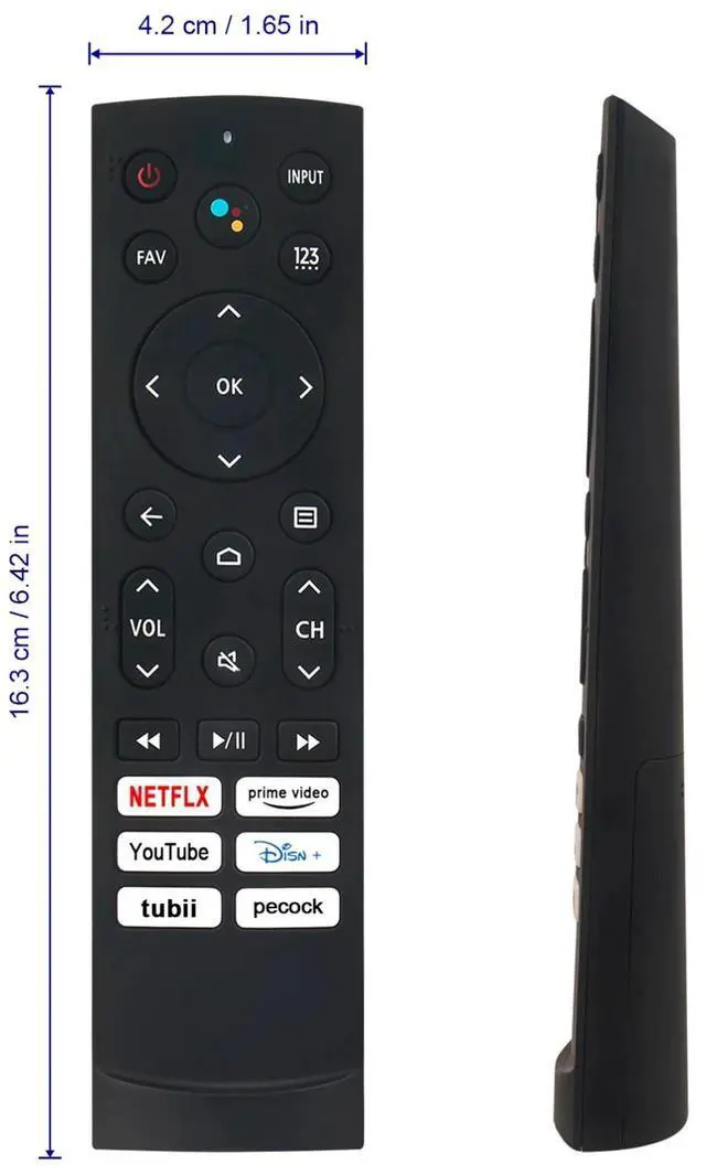Alt view image 4 of 4 - Tronovia Replace Remote Control for Hisense Android Smart TV 75U9DG 55U8G 65U8G 55U7G ERF3A90