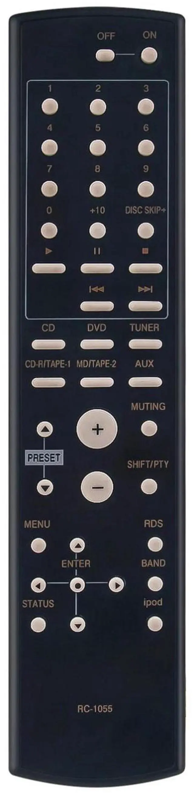 Main image of Tronovia Replace Remote Control for Denon DRA-500 DRA-500AE AM-FM Stereo Receiver RC-1055
