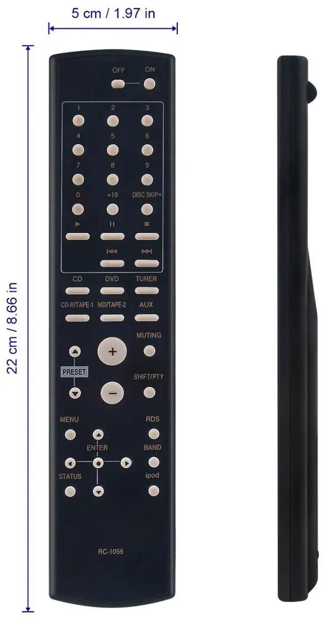 Alt view image 4 of 5 - Tronovia Replace Remote Control for Denon DRA-500 DRA-500AE AM-FM Stereo Receiver RC-1055