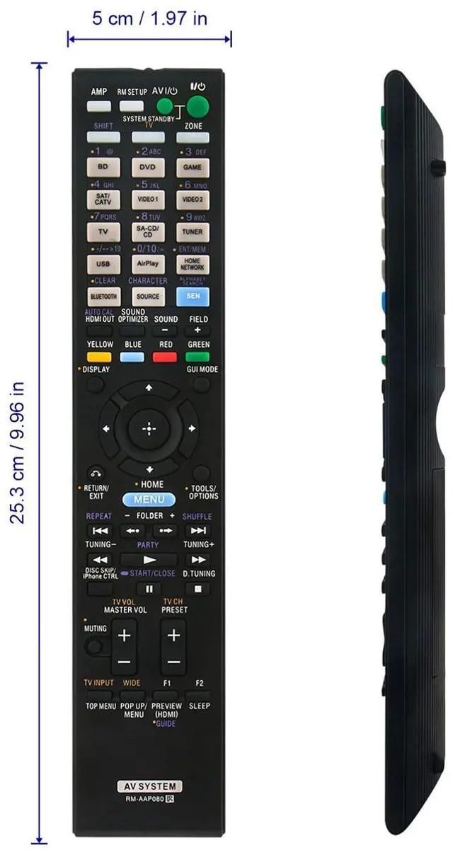 Alt view image 2 of 4 - Tronovia Replace Remote Control for Sony STR-DA1800ES STRDA1800ES AV Receiver RM-AAP080