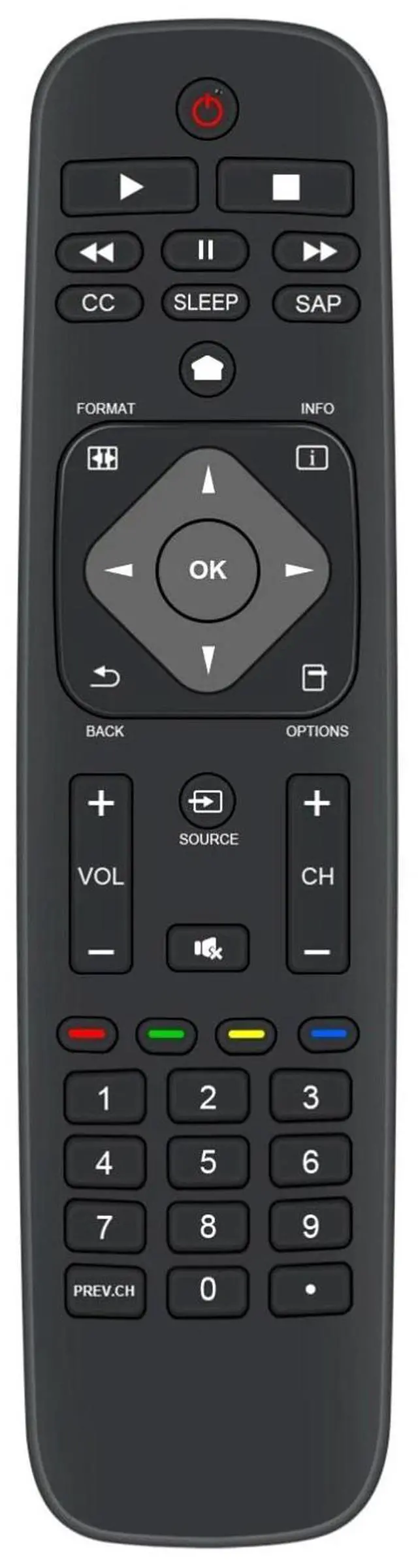 Main image of Tronovia Replace Remote Control for Philips TV 50PFL5907F7 398GR8BDENTPHT YKF308-007 URMT39JHG001