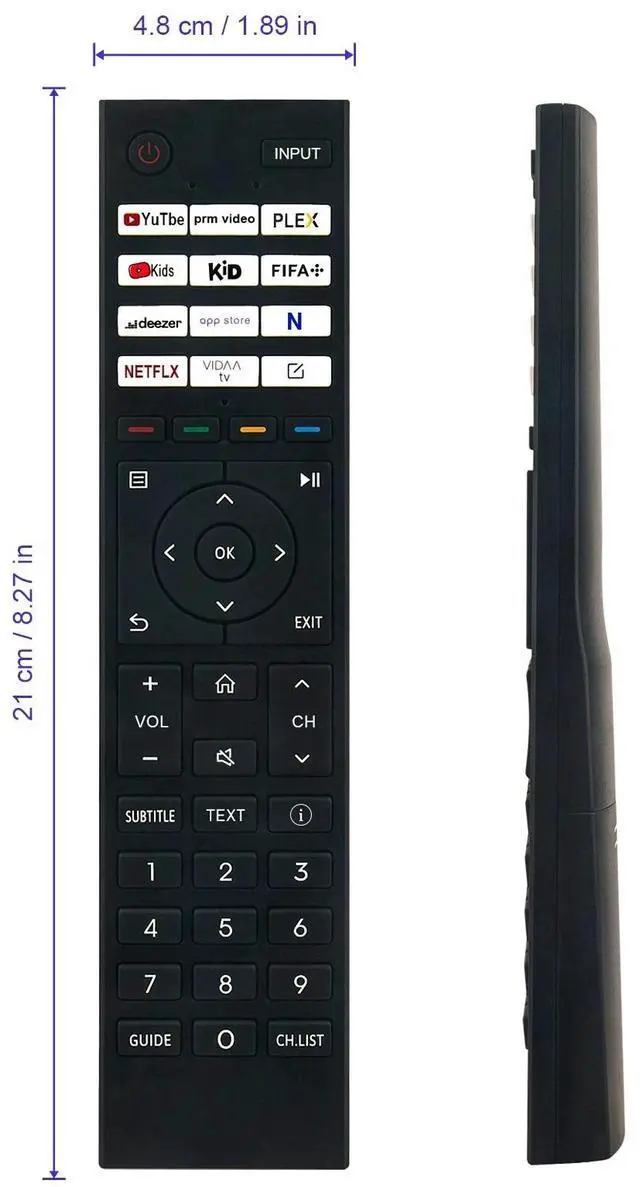 Alt view image 4 of 4 - Tronovia Replace Remote Control for Toshiba 43V35MU V35 Series Smart VIDAA TV CT-95089