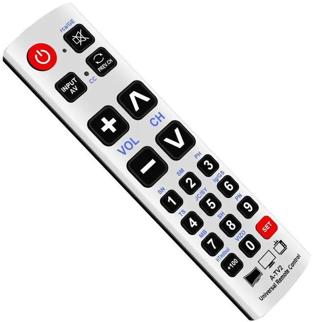 Alt view image 3 of 5 - Tronovia Replace Remote Control for TCL Vizio Polaroid Toshiba Philips Sharp TV A-TV2 Universal