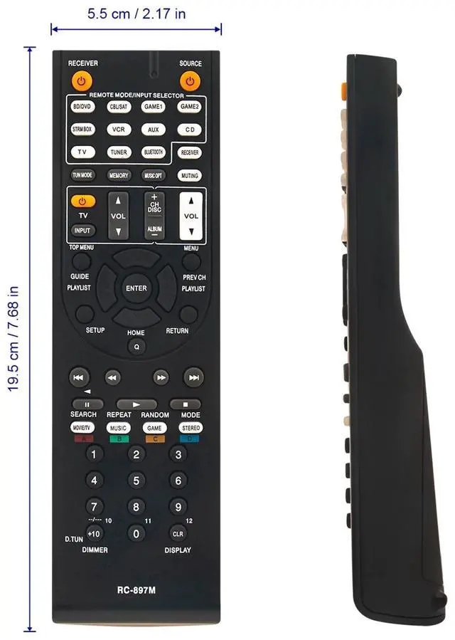 Alt view image 2 of 4 - Tronovia Replace Remote Control for Onkyo HT-S5800 HT-S5805 TX-SR343 HT-R494 AV Receiver RC-897M