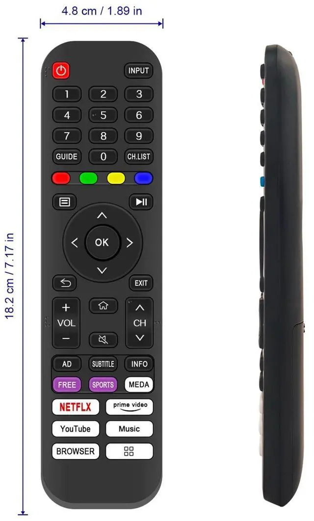 Alt view image 4 of 4 - Tronovia Replace Remote Control for Hisense TV Remote EN2A27 EN2A127H EN2A27HT EN2AN27H EN2AE30H