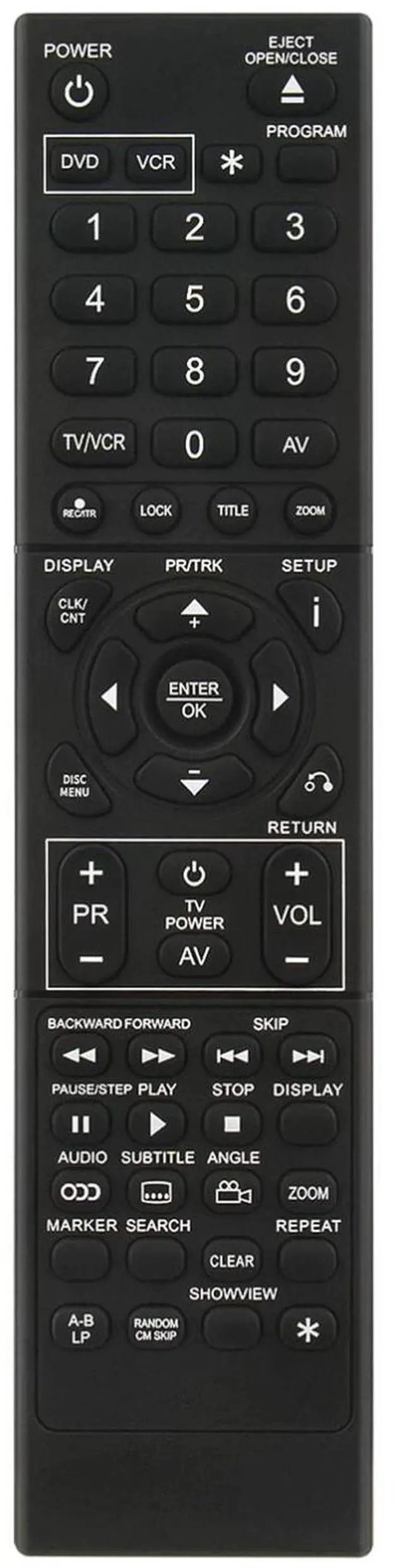 Main image of Tronovia Replace Remote Control for LG DVD/VCR V280 V181 V190 V180 V192 V271 6711R1P104F