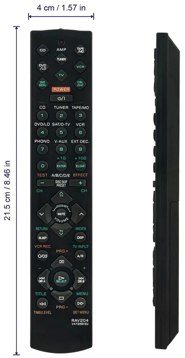 Alt view image 5 of 5 - Tronovia Replace Remote Control for Yamaha AV Receiver HTR-5240 RX-V496EDS RAV204 V473190EU