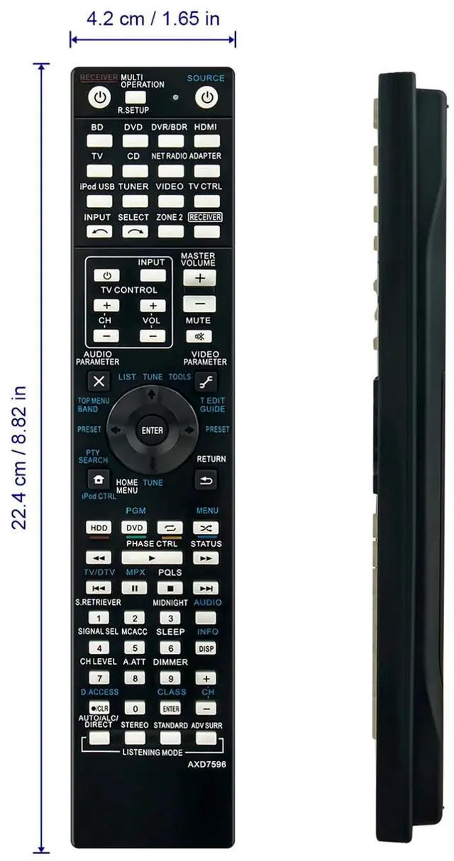 Alt view image 4 of 4 - Tronovia Replace Remote Control for Pioneer Elite VSX-1020-K VSX-1025 Stereo Receiver AXD7596
