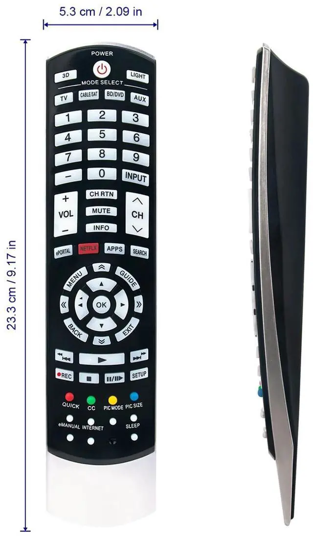 Alt view image 4 of 4 - Tronovia Replace Remote Control for Toshiba TV 42L6200U 55L7200U 47L7200U CT-90395