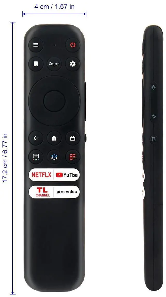 Alt view image 5 of 5 - Tronovia Replace Remote Control for TCL S546 R646 MiniLED QLED 4K UHD Google Smart TV RC902N FMR1