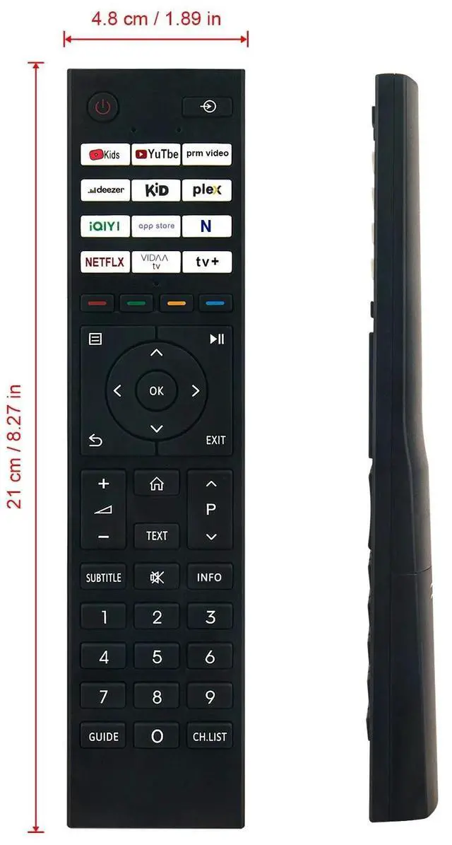 Alt view image 4 of 4 - Tronovia Replace Remote Control for Toshiba LED Full HD Smart VIDAA Television CT-95049
