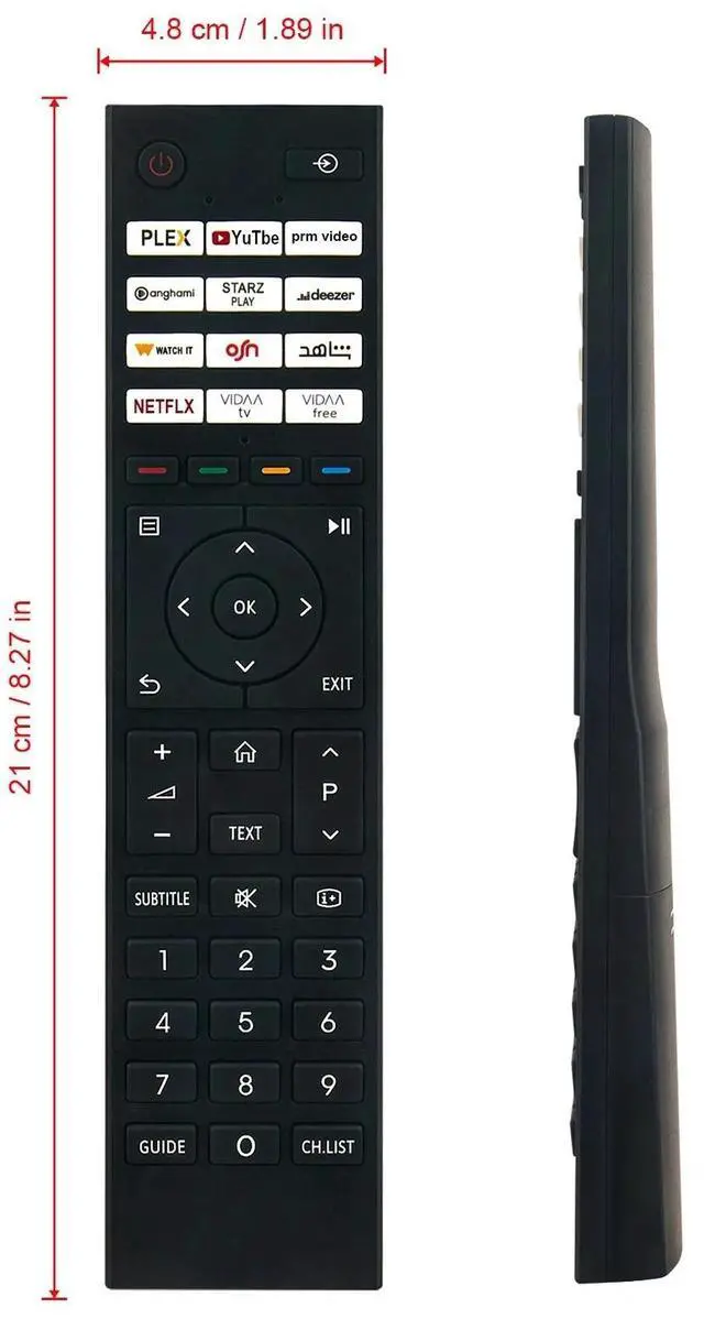 Alt view image 4 of 4 - Tronovia Replace Remote Control for Toshiba LED Full HD Smart VIDAA Television CT-95058