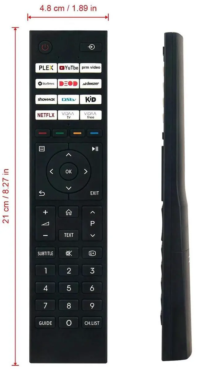 Alt view image 3 of 4 - Tronovia Replace Remote Control for Toshiba LED Full HD Smart VIDAA TV CT95068 CT-95068