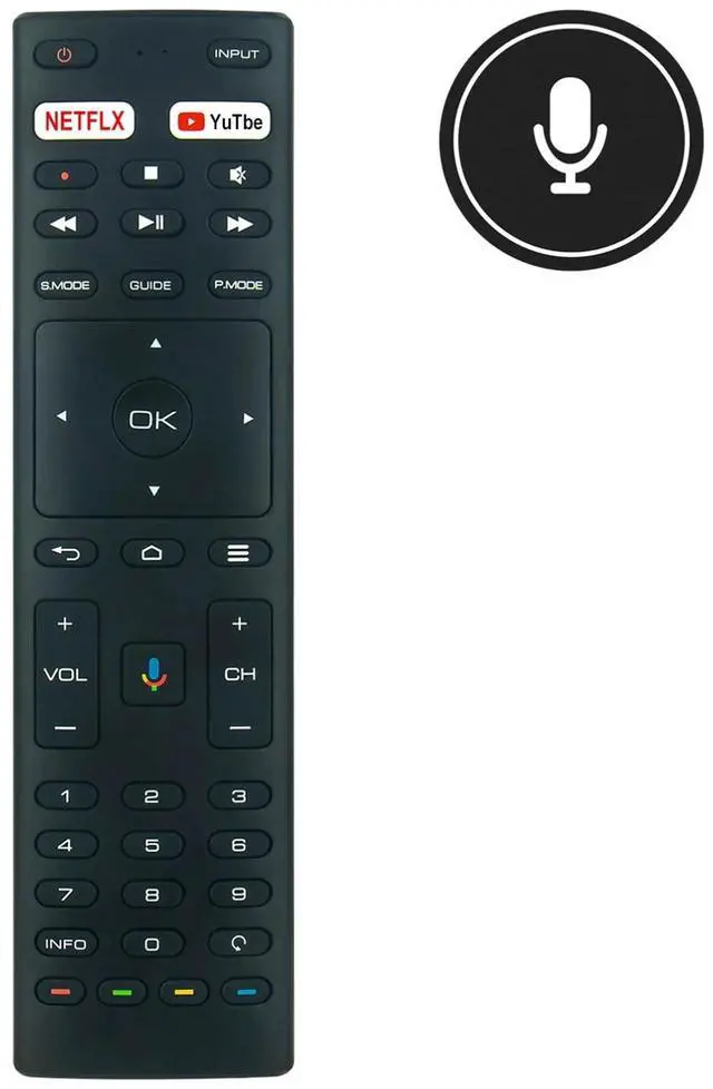 Alt view image 2 of 4 - Tronovia Replace Voice Remote Control for JVC/Konka Android TV RC-N2409 RM-C3369 RMC3329 RM-C3363