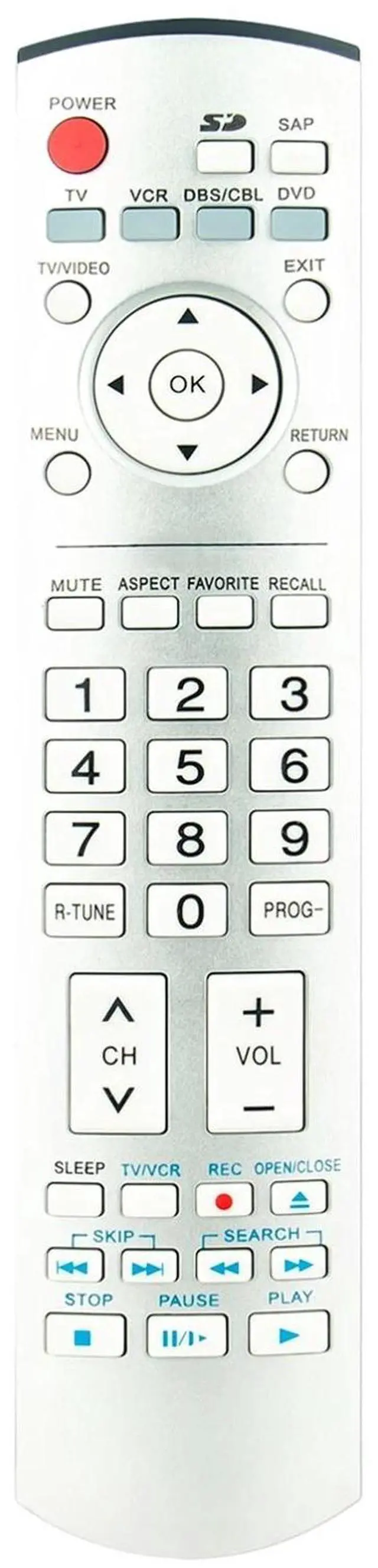 Main image of Tronovia Replace Remote Control for Panasonic TV EUR7737Z10 TH-37PX60U TH-42PX60U EUR7737Z20