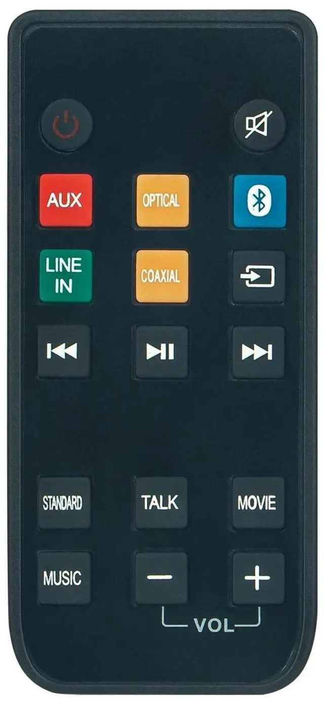 Alt view image 2 of 3 - Tronovia Replace Remote Control for BlackWeb BWA18SB001 37" 2.1-Channel Sound Bar R7114S