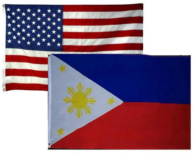 Main image of TRONOVIA 2x3 2'x3' Wholesale 2 Flag Combo USA American & Philippines Premium Flags