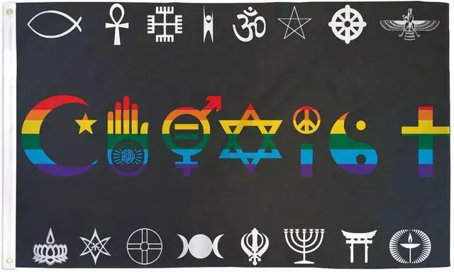 Main image of TRONOVIA Rainbow Coexist Flag 3x5ft Rainbow Pride Flag LGBT LGBTQIA 100D