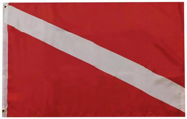 Main image of TRONOVIA DIVER DOWN diving Flag new 2x3 ft superior quality fade resistant usa seller