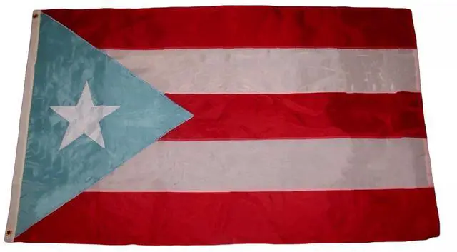 Alt view image 2 of 3 - TRONOVIA Embroidered LIGHT BLUE Puerto Rico Flag Puerto Rican PR Banner 3x5 Ft
