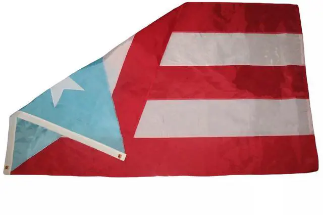 Alt view image 3 of 3 - TRONOVIA Embroidered LIGHT BLUE Puerto Rico Flag Puerto Rican PR Banner 3x5 Ft
