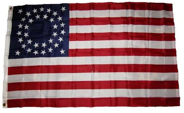 Main image of TRONOVIA 3x5 USA American 35 Stars Union Circular Flag 3'x5' Banner Brass Grommets 100D