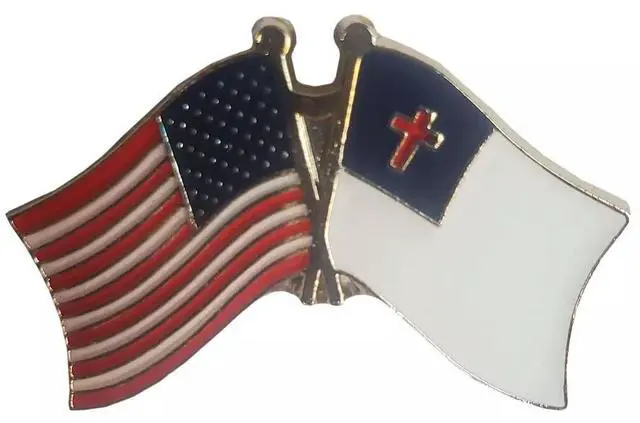 Main image of TRONOVIA USA American Christian Christ Friendship Flag Bike Motorcycle Hat Cap lapel Pin