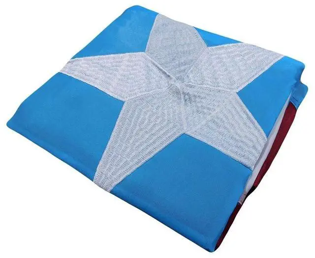 Alt view image 4 of 4 - TRONOVIA 3x5 Light Blue Puerto Rico Premium 3'x5' Nylon 210D Embroidered Flag Banner