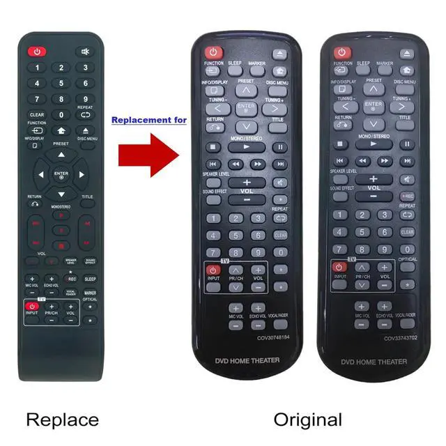 Alt view image 2 of 3 - Tronovia Replace Remote Control for LG DVD COV33743704 LHD457 LHD427