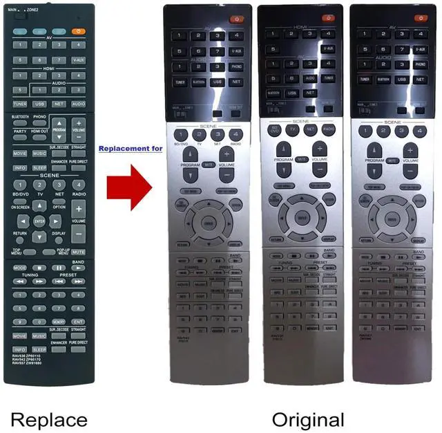 Main image of Tronovia Replace Remote Control for Yamaha AV Receiver RX-A1050 RX-A1060 RX-V1081