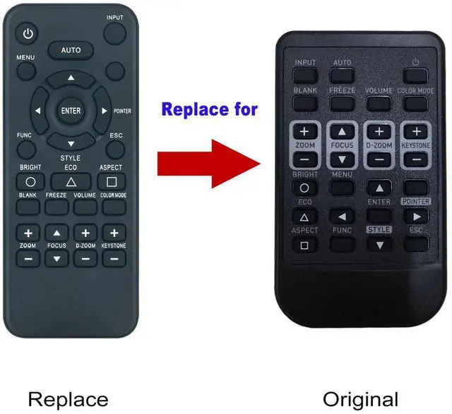 Alt view image 2 of 3 - Tronovia Replace Remote Control for Casio Projector XJ-S10 XJ-S32 XJ-S37 XJ-S42 XJ-S43W