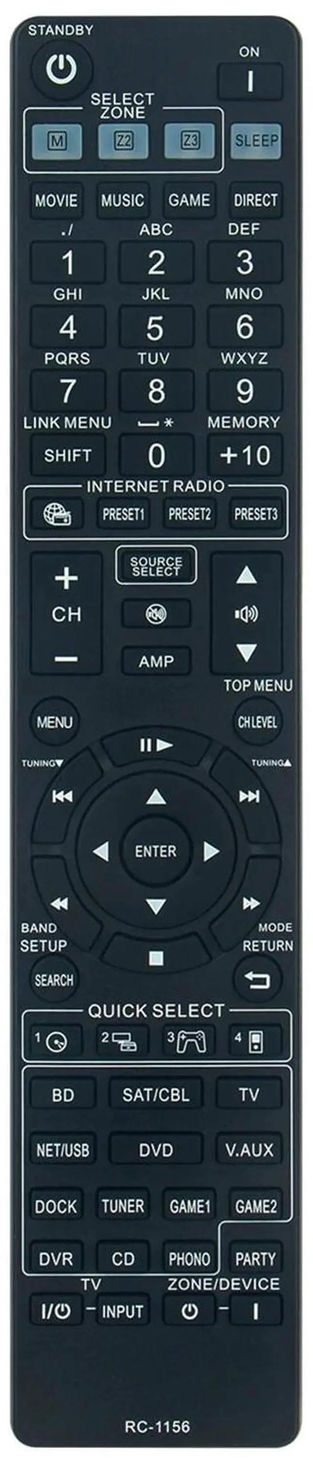 Alt view image 3 of 3 - Tronovia Replace Remote Control for Denon Receiver AVR-1912 AVR-2312 AVR-1712 AVR-2312CI