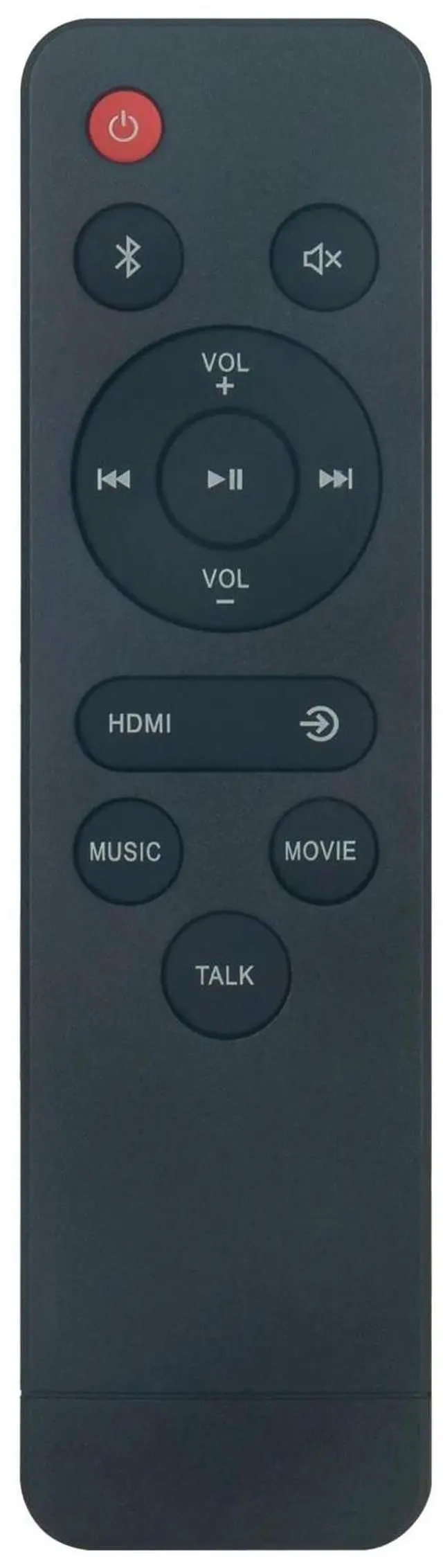Alt view image 2 of 3 - Tronovia Replace Remote Control for Onn 32" Sound Bar Speaker 100056522