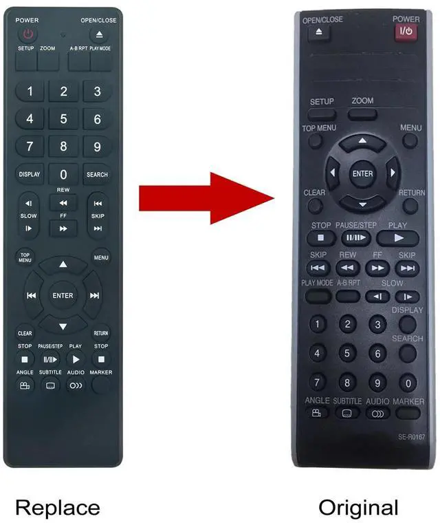 Alt view image 2 of 3 - Tronovia Replace Remote Control for Toshiba DVD CD Player D-K750 D-K750SU SD-K750SU2