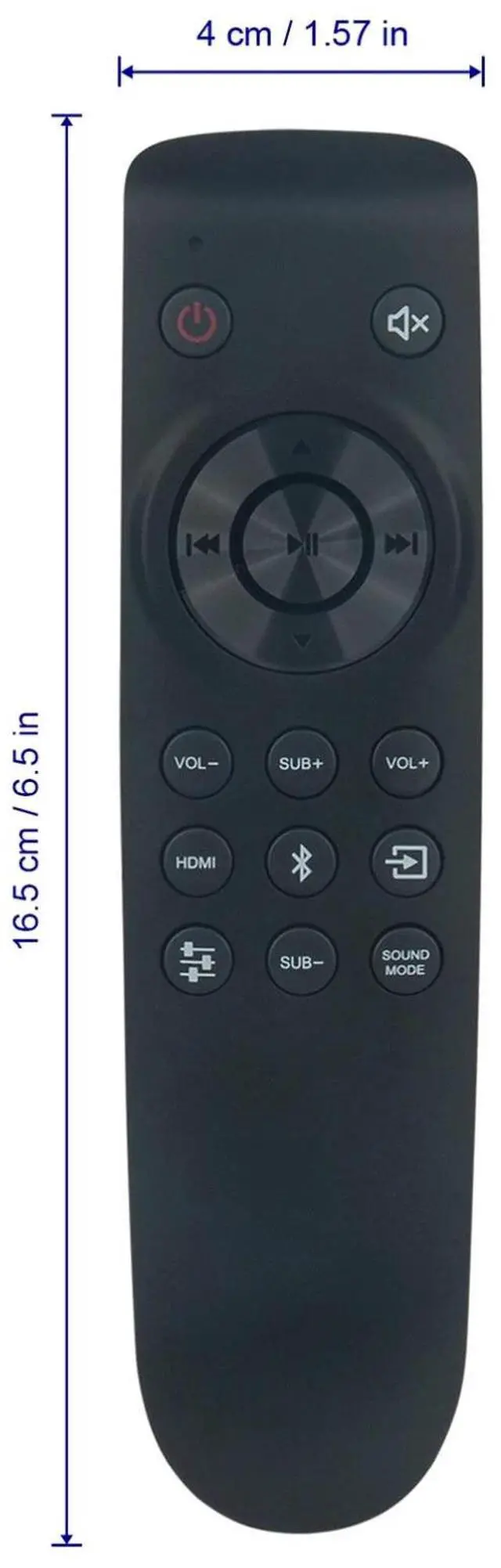 Alt view image 2 of 3 - Tronovia Replace Remote Control for Onn 100002634 42" 5.1. 2. Dolby Atmos Soundbar