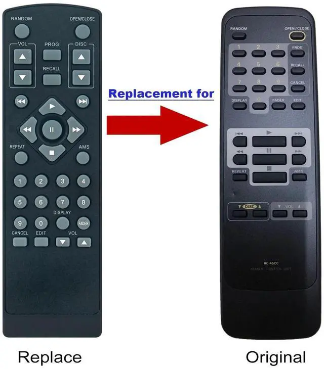 Alt view image 2 of 3 - Tronovia Replace Remote Control for Marantz CD Player CC-45 CC-47