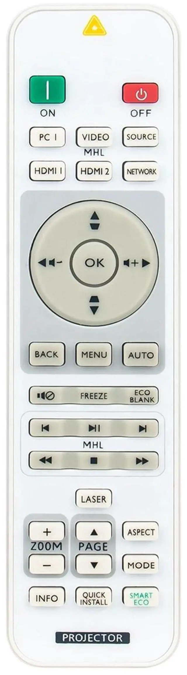 Alt view image 2 of 3 - Tronovia Replace Remote Control for BenQ Projector MH733 MX731 MW732 MW727 MU607 MU613 DX825ST