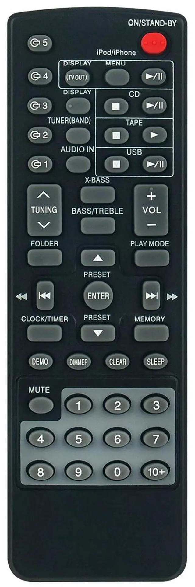 Alt view image 2 of 3 - Tronovia Replace Remote Control for Sharp Stereo System CD-DH950P CD-DHS1050P CD