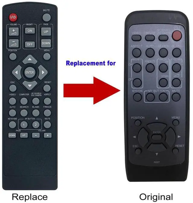 Alt view image 2 of 3 - Tronovia Replace Remote Control for Hitachi Projector CP-X2021WN CP-X3021WN CP-X2521WN CP-X3
