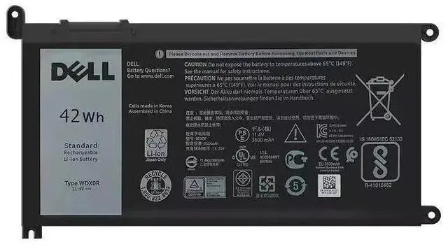 Main image of OEM Dell WDX0R Battery 42Wh Li-ion for Latitude 3180 / 3189 / 3480 / 3580 / 3379 & Vostro 5468 3CRH3