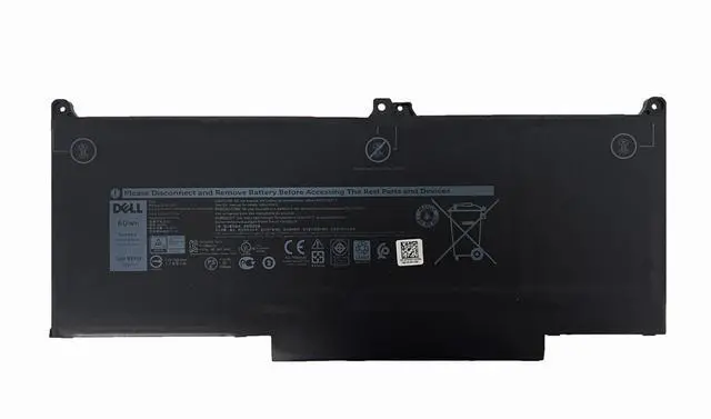 Main image of OEM MXV9V 7.6V 60Wh Battery for Dell Inspiron 7300/7306 2-in-1, Latitude 53007400, E5300/E5310, P96GP100G001. Replaces 5VC2M, 829MX, 05VC2M. 4-cell
