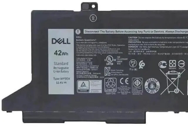 Alt view image 2 of 5 - OEM WY9DX 42Wh Battery For Dell Latitude 5420 5520 Precision 15 3560 Series 758J7 005R42 0M3KCN 01K2CF