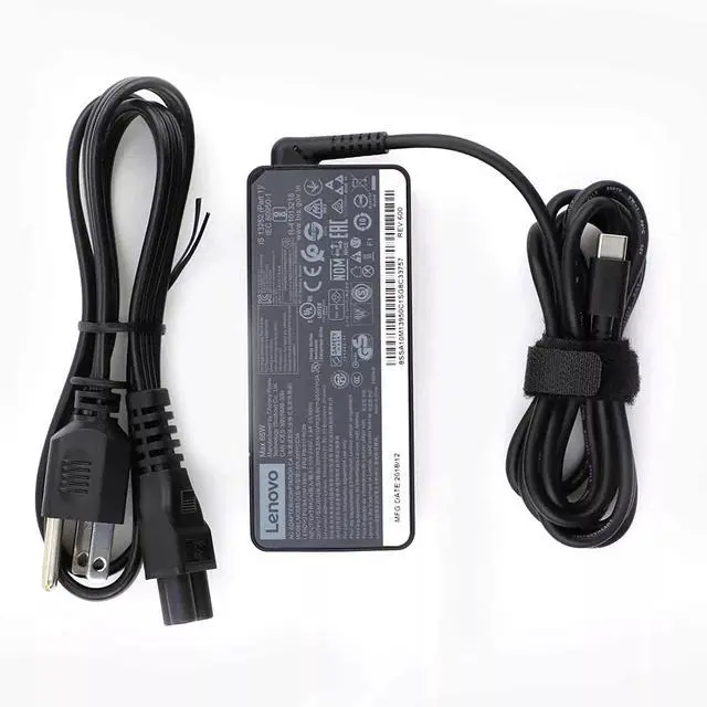 Alt view image 6 of 7 - OEM 45W USB-C Adapter for Lenovo ThinkPad Yoga T480 T580 E490 E580 C630