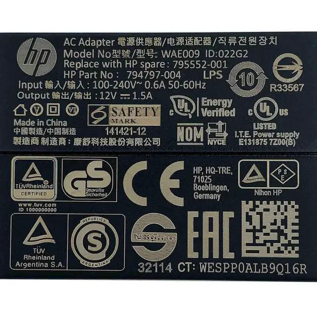 Alt view image 2 of 6 - OEM  HP 18W 12V 1.5A AC Adapter Charger for HP Pro Tablet 610 G1 10.1" PSU