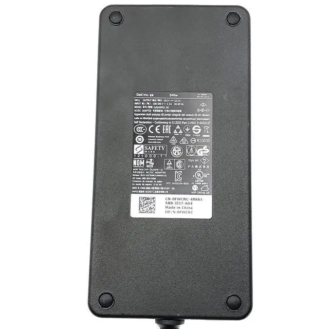 Alt view image 2 of 7 - OEM Dell AC Adapter Charger 240W for Latitude E6220 E6230 E6320 E6330 Laptop OEM