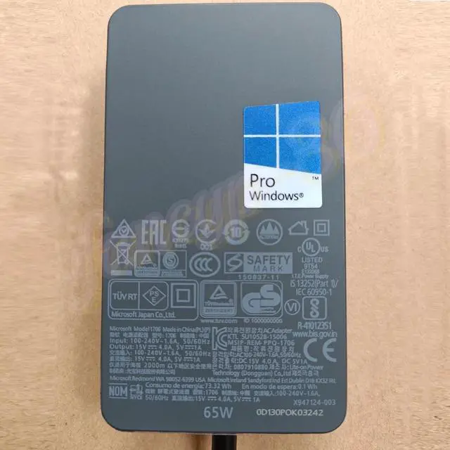 Alt view image 2 of 6 - 65W Microsoft Surface Pro 3 4 5 6 7 Book Laptop Charger Power Adapter 1706 15V4A
