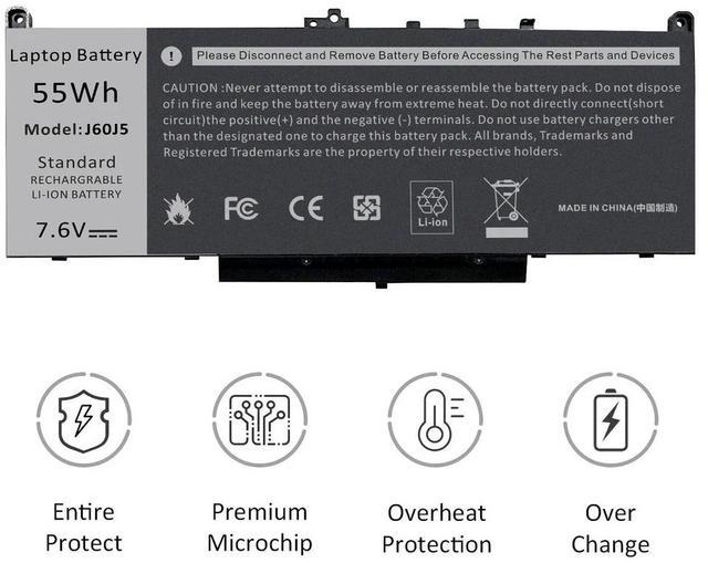 Alt view image 5 of 5 - Tronovia J60J5 battery For Dell Latitude E7270 E7470 R1V85 MC34Y 242WD PDNM2 451-BBSX PC